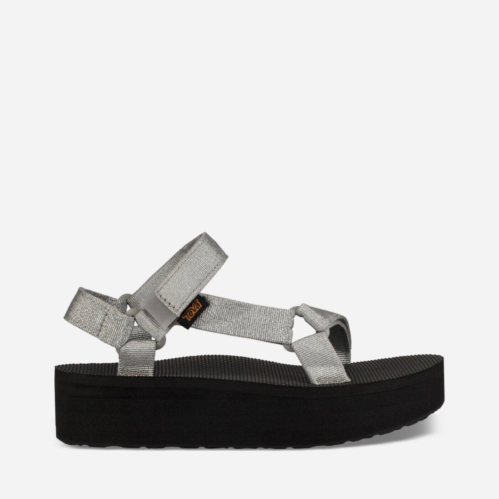 Teva Flatform Universal - Women's Teva Sandals - Metal Silver | India (ABEN43508)